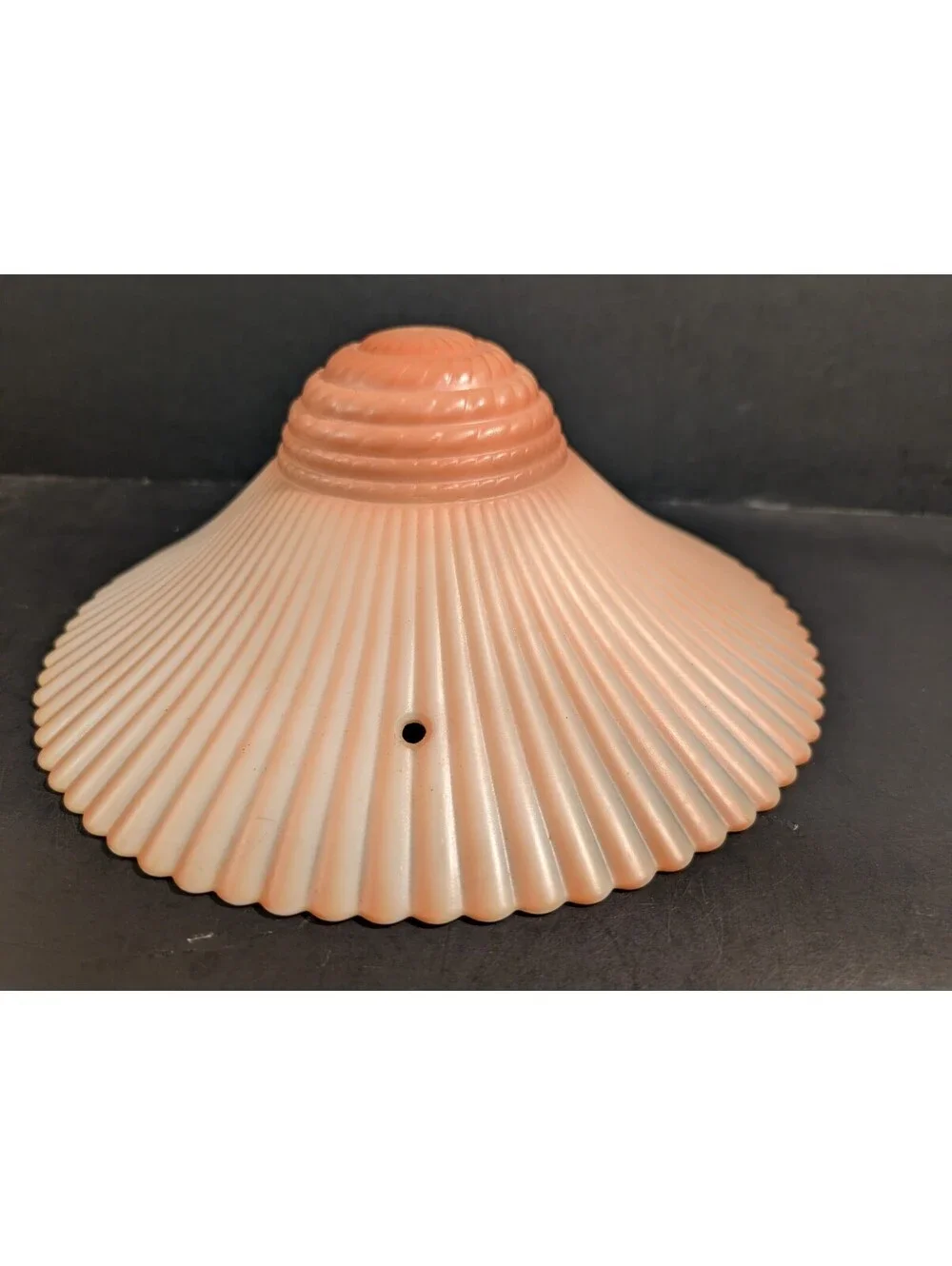 Art Deco Pink Glass Macbeth Evans Petalware Glass Ceiling Light Shade 3 Hole